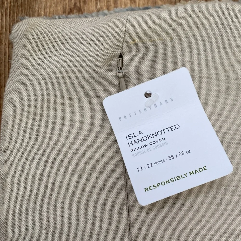 Pottery barn ISLA hand knotted pillow cover